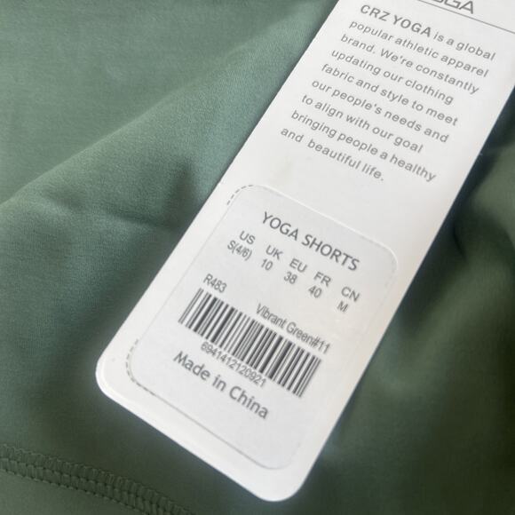 CRZ Yoga Butterluxe Biker Shorts 4'' - High Waisted Booty Workout Volleyball S - Picture 8 of 12